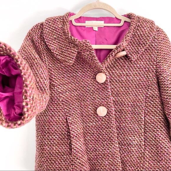 Cool Weather Wool Jacket in Vintage Style Bright Colors with Pockets - Picture 5 of 11